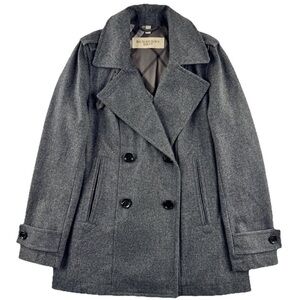 Burberry Charcoal Double-Breasted Peacoat